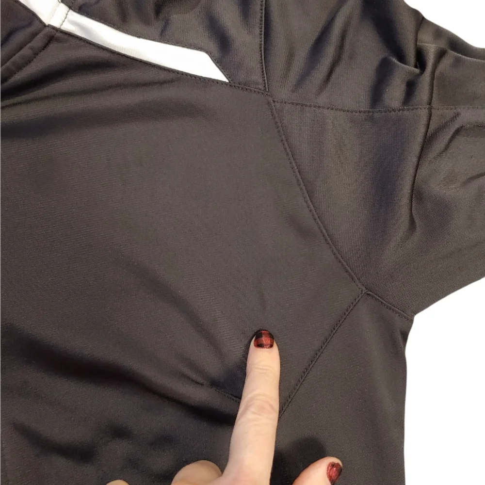 Nike Black and White Zip Athletic Jacket Size Small